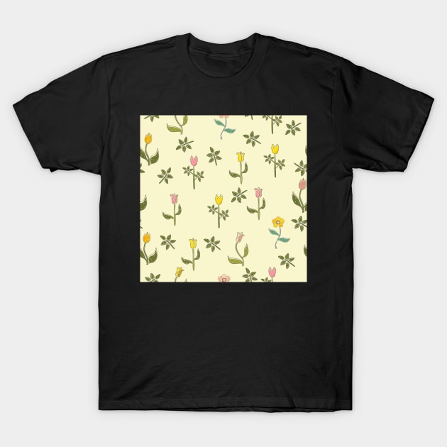 Floral Pattern T-Shirt by Creative Meadows